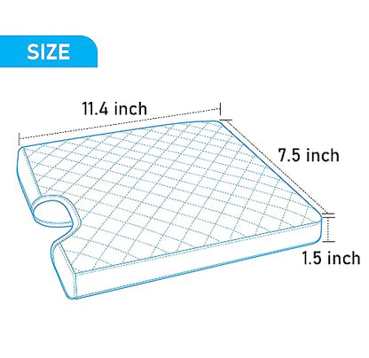 Sinvanho Center Console Armrest Cover for 2015-2025 Ford F150 F250 F350 F450 F550 with 40/20/40 Jump Seat, PU Leather Middle Console Cover Seat Box Lid Protective Cover Cushion Pad, Truck Accessories - color: Grey Edge