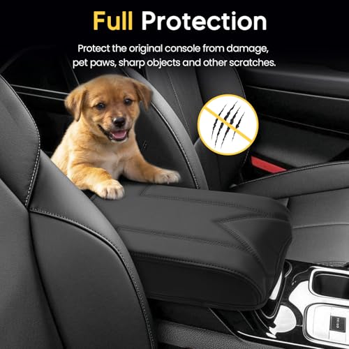 Shademax Center Console Cover for Kia Telluride 2020-2026 Armrest Cushion Pad Arm Rest Cover Leather Console Lids Protector for Kia Telluride Accessories - size: For Kia Telluride 2020-2026