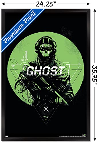 Trends International Call of Duty: Modern Warfare 2 - Ghost Emblem Wall Poster, 22.375" x 34", Black Framed Version - color: Black Framed Version, size: 34"L x 22.4"W