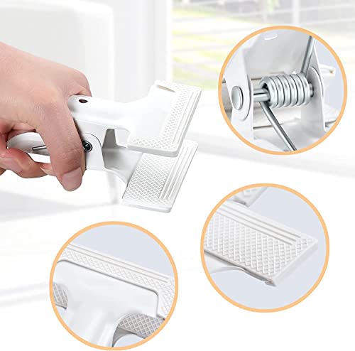 Heavy-Duty Spring Clamps, 4-Pack, 4" Clips, White | Photography Backdrops, Woodworking, Home Improvement