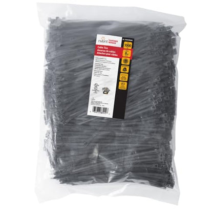 Gardner Bender 46-308UVBM Standard Cable Tie, 0.17" Width, 8" Length, 2" Maximum Bundle Diameter, Ultraviolet Black, (Case of 5) (46-308UVBMN) - color: Uv Black, size: 1000 Pack, style: 8 inch., 75 lb tensile