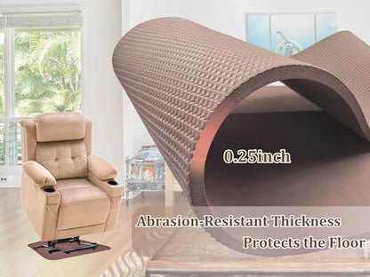 Recliner Pads for Hardwood Floors, Under Recliner Mat Floor Protectors Furniture Pads to Keep Furniture from Sliding Swivel Chairs Recliner mats for Hardwood Floors Non Slip Furniture Pads - size: Sq-Brown-2Pcs-30"x30"