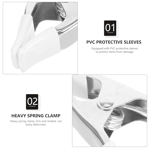 jojofuny 3Pcs Heavy Duty Spring Clamps for Backdrop Stand Photography Background Clips 3.93 X 2.95 X 0.78 in Spring Clips for Home Decoration and Photo Studio