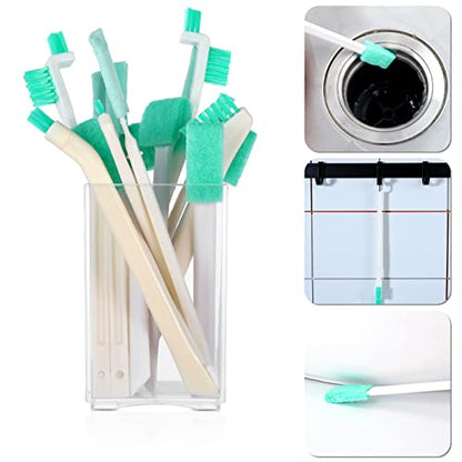 16 Pcs Small Household Cleaning Brushes, Deep Detail Crevice Cleaner Brush Crevice Cleaning Tool 8 in 1 Cleaner Brush for Small Holes Corner Space Keyboard Bottle Tile