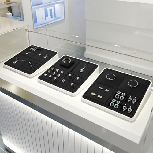 Oirlv Microfiber Jewelry Display Storage Tray Modular Jewelry Display Tray - style: P13707