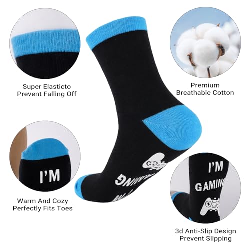 Funny Socks Cool Valentines Day Gifts for Him Men Boys Husband Boyfriend Dad Brother Cotton Comfort Birtday Gifts - color: Blue Game Version
