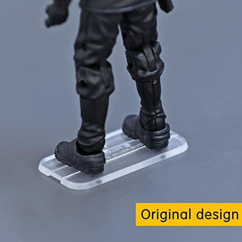 56PCS Action Figure Stand Bases, Assembly Display Holder Accessories, Fit for Most 6inch Figures, Transparent/ Mix Square & Round Shape - color: Transparent(Square&Round)