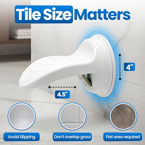 Safe-er-Grip Changing Lifestyles Shower Foot Rest, Non Slip Suction Cup Foot Rest Shower Shaving Leg Assist, Foot Stand for Shower, White, 1 Count (Pack of 1)