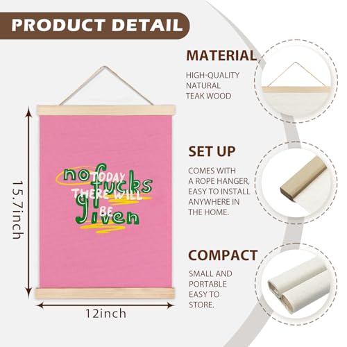 LZYRF Pink Funny Motivational Wall Art Poster Framed, Trendy Retro Adult Humor Inspirational Canvas Prints Wall Decor for Home Living Room Dorm Apartment, 12x16 Inch - color: Pink Funny Motivational, size: 16"L x 12"W