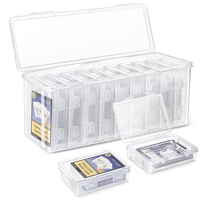 10 PCS Trading Card Storage Box Set, Plastic Top loaders Storage Box, Fit for Standard Card, Top Loaders and Magnetic Card Holders