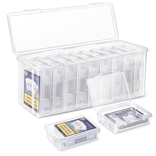 10 PCS Trading Card Storage Box Set, Plastic Top loaders Storage Box, Fit for Standard Card, Top Loaders and Magnetic Card Holders