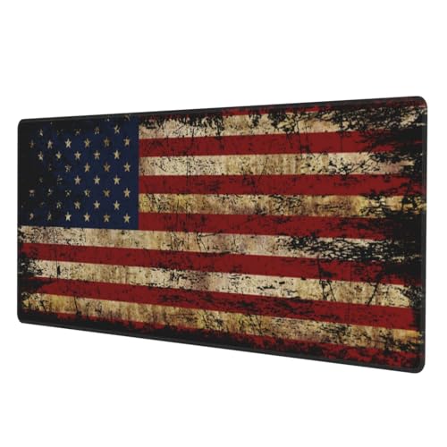 American Flag Gaming Mouse Pad, Large Mouse Pad for Desk Mat XXL XL Mousepad, Big Keyboard Pad Office Desk Accessories Decor - color: American Flag