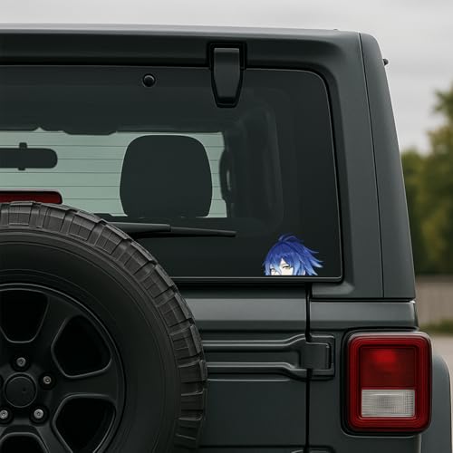 Genshin Impact Decal Stickers for Cars Laptop Skateboard Wall Decor UV Resistant (Flins) - color: Flins