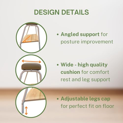 Double Step Footrest Under Desk Versatile Foot Stool Ottoman for Comfortable Desk Work Office Life (White) - color: White