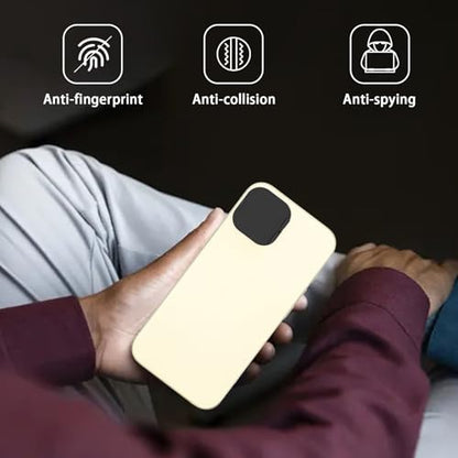Front Camera Cover Compatible for iPhone 15/15 Plus with Rear Lens Cover,Protect Privacy and Security But Not Affect Facial Recognition（2Pack）-2025 Updated Version - size: 15/15Plus