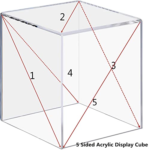 Clisela 3pcs Acrylic Cube Display Stands Box Risers Clear 3" 4" 5" | Display Case Plastic Box Perspex Stand, Dustproof Protection Showcase for Action Figures, Toys, Collectibles - size: (3,4,5)"- Clear