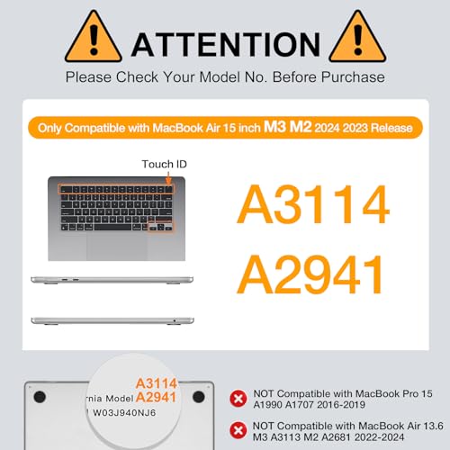 MOSISO Compatible with MacBook Air 15 inch Case M5 2026 M4 2025 M3 M2 2024 2023 A3448 A3241 A3114 A2941, Hard Shell&Keyboard Cover&Screen Film&Type C, Great for Study Travel Work, Dusty Pink - color: Dusty Pink