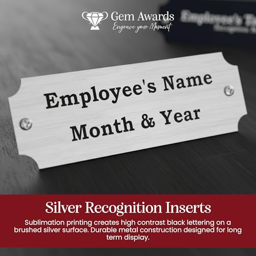 Employee of the Month Plate Inserts (Silver) - color: Silver
