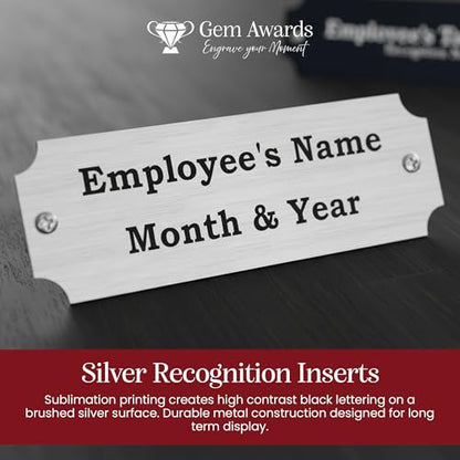Employee of the Month Plate Inserts (Silver) - color: Silver