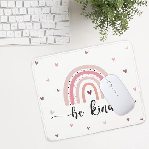 Mouse Pad for Desk with Stitched Edge, Premium Cute Washable Mouse Pads. Computer Mousepad with Non-Slip Rubber Base, Mousepads for Laptop, 9.25x7.75x0.12 inch (Boho Kind) - color: Boho Kind