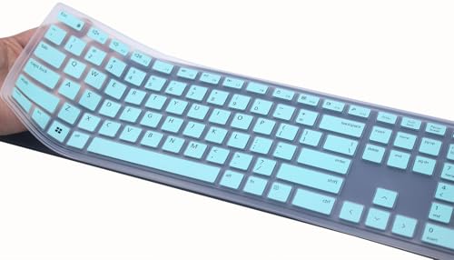 Silicone Keyboard Skin Cover Compatible for Dell Wireless Bluetooth Keyboard KM7321W, Dell Pro Keyboard KB500 & KM5221W (Mint) - color: Mint
