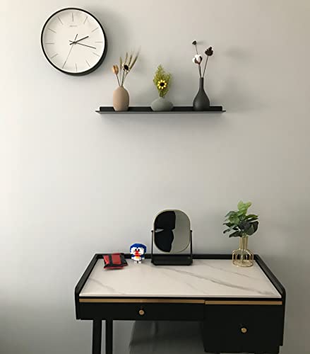 Linear Floating Shelf Wall Mounted Metal Shelves Heavy Duty Industrial Modern Steel Black Linear Metal Wall Shelf Display Shelves for Decorative for Modern Farmhouse Living Room (5-inch X 16-inch) - size: 5"*16"
