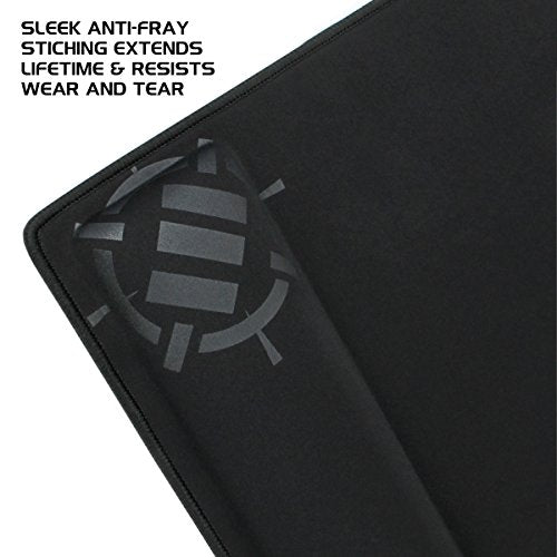 ENHANCE XXL Large Mouse Pad for Desk with 2XL Ergonomic Memory Foam Wrist Rest Support (31.5 x 13.78 x 1 inches) - Desk Pad with Anti-Fray Stitching & Soft Cushion Mat Surface, Designed in the U.S.