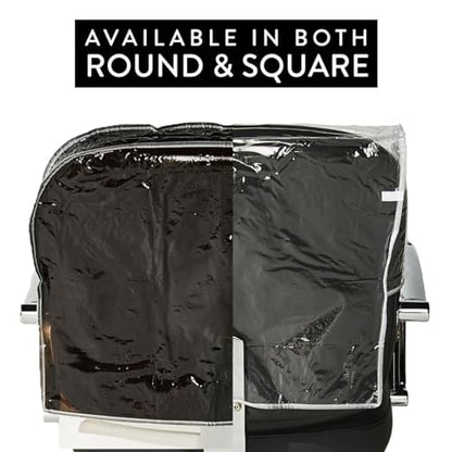 Betty Dain Salon Chair Cover, Protects Chair Upholstery from Stains, Chemicals, Moisture, and Wear, Round Shape, One Size Fits Most, Durable Vinyl, Black - size: 1 Pack, style: Round