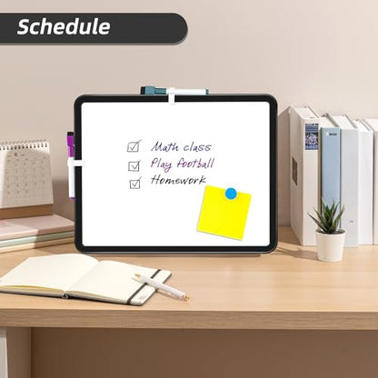VUSIGN Small White Board Dry Erase, 11''x14'' Magnetic Dry Erase Board, Mini Whiteboard with Markers for Fridge, Wall, Locker, Black - color: D-black 1 Pack
