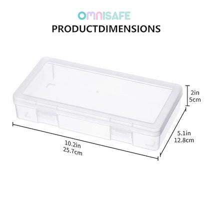 9 Pack Medium Plastic Hobby Art Craft Organizer,Clear Plastic Storage Containers with Latching Lid, for Pencil Box, Lego, Crayon - size: Medium - 9 Pack