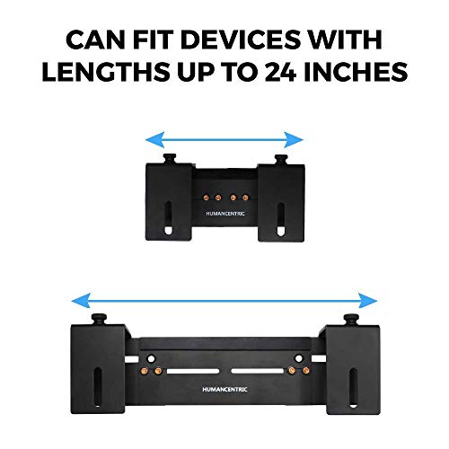 HumanCentric Adjustable Device Wall Mount, Cable Box and Modem Bracket, Adjustable Wall Adapter for Small and Wide or Narrow Devices Like Cable Boxes, Modems, DVD Players on The Wall Behind TV - size: Medium & Large