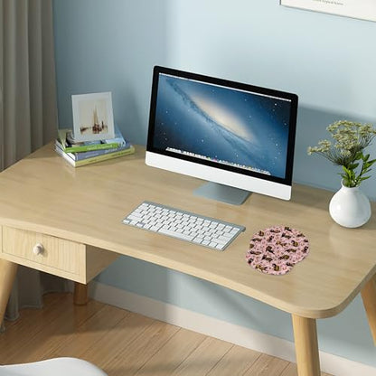 RICHEN Ergonomic Mouse Pad with Wrist Support,Non-Slip Rubber Base for Computer Laptop & Mac,Lightweight Rest for Home,Office & Travel (Flowers Cats) - color: Flowers Cats