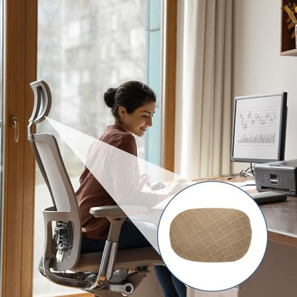 uxcell Office Chair Pillow Cover, Office Chair Headrest Attachment Mesh Removable Headrest Protector for Home Desk Computer Chairs, Khaki - color: Khaki