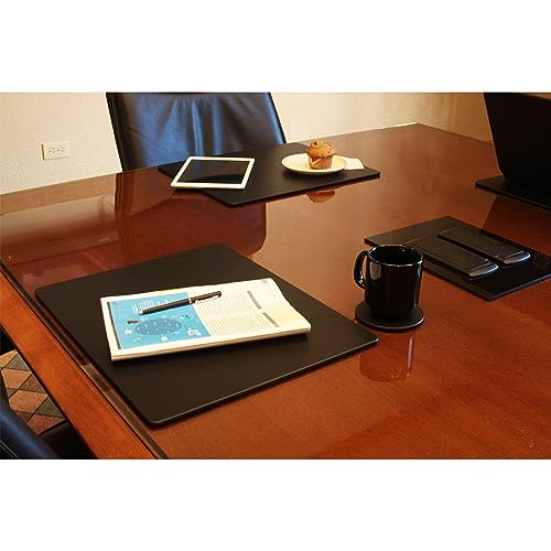 Dacasso Leatherette Conference Pads - color: Black, size: 17" x 14"