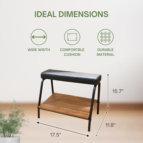 Double Step Footrest Under Desk Versatile Foot Stool Ottoman for Comfortable Desk Work Office Life (Black) - color: Black