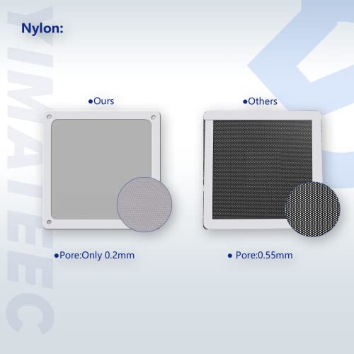 Dust Filter PC 120mm for Computer Cooler/PSU/Routers Nylon 80 Mesh, Magnetic Frame PC Fan Dust Mesh PC Cooler Filter Dustproof Computer Fan Grills (Nylon, 120 * 120mm, 5pcs, White) - color: White, size: 5pcs - Nylon