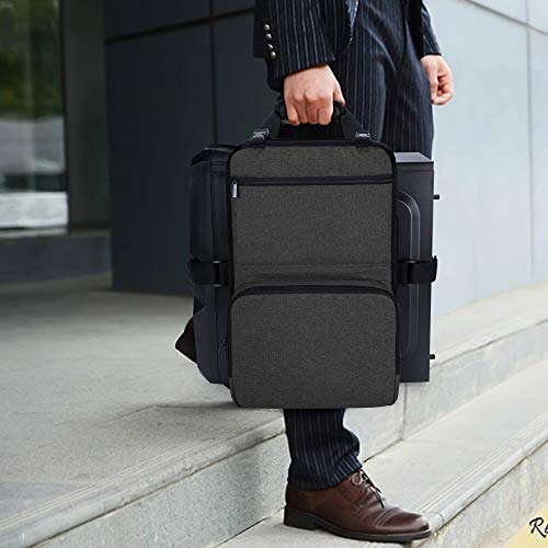 Trunab PC Tower Carrying Strap with Handle, Desktop Computer Case Belt Holder with Pockets for Keyboard, Cable, Headphone, Ideal for Transporting On The Go, Black - Patented Design - size: S - Fits Mini & Mid Tower