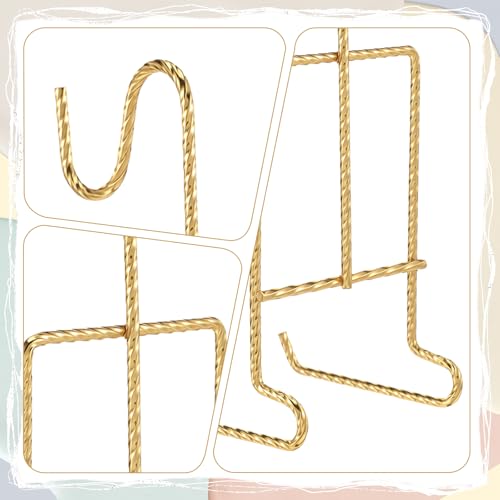 2 Pcs Tea Cup and Saucer Display Holder Spiral Style Metal Saucer Organizer Plate Coffee Mug Hanger Stand Tray Easel Holder Storage Rack for Afternoon Tea Party (Gold)
