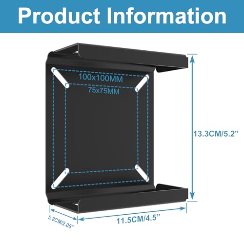 Metal Mini PC Mount for Beelink Vesa Mount, for SER5/SER5 Pro/SER5 MAX/S12 Pro/S13/SER6 Pro/SER3/SER4/EQ12/EQ13/Mini S/S12/SEi12/SEi12 Pro, Wall Mount and Under Desk, Easy to Install