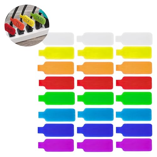 24 Pcs Multi-Color Cable Labels Write On Cord Labels Rectangle Cable Tags Wire Labels Cable Management and Identification Hook and Loop Wire Tags Wire Tags for Electronics and Computers 8 Colors - style: 24 Pcs