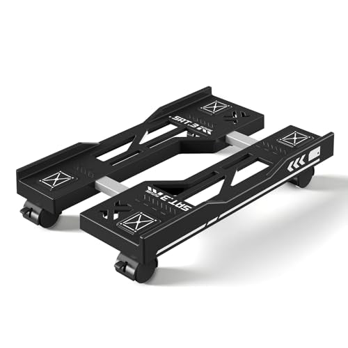 Adjustable Computer Tower Stand, Mobile PC Stand for Floor with 4 Locking Caster Wheels Fits Most PC, Under Desk CPU Holder for Office, Gamers and Students (Black) - color: Black