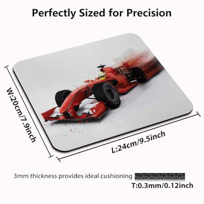 Fantasy Formula Racing Car Mouse Pad, Abstract Turbo Motion Auto Desk Mat | Anti-Slip Rubber Base, Silky Smooth Surface, Cute Office/Gaming Mousepad - color: Racing Car