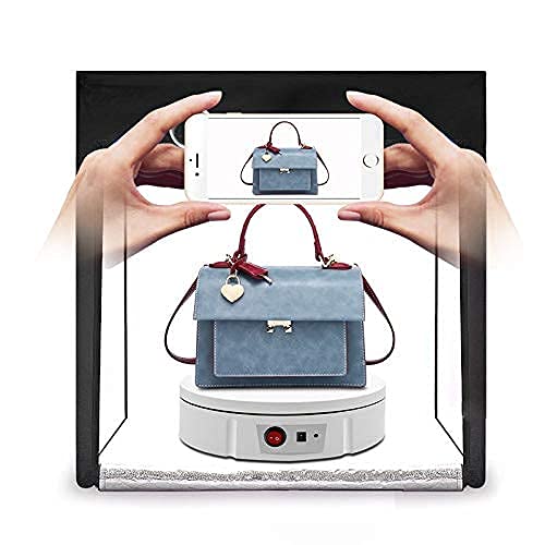 JAYEGT Motorized Rotating Display Stand, 330Lbs Load，360 Degree Electric Rotating Turntable for Photography Products Display，Live Video Show,Remote Control Angle, Speed (White/8.66inch /Wired) - color: White, size: 8.66inch