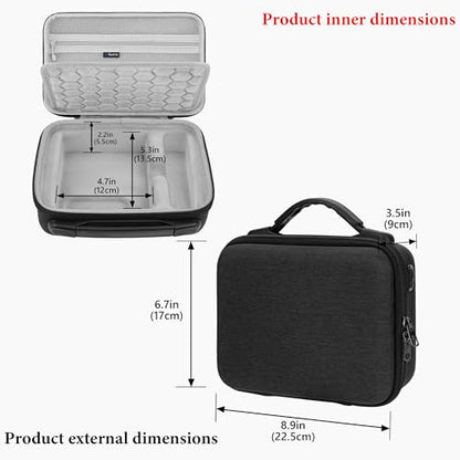 GEEKRIA Numeric Keypad Carrying Case, Compatible with Keychron Q0 Max / Q0 Plus, Portable Number Pad Bag (Dark Grey)