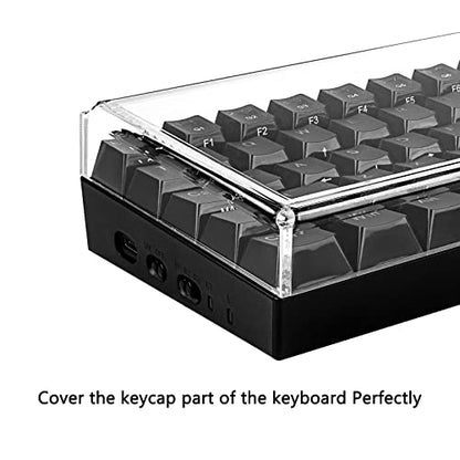 GEEKRIA Premium Acrylic Keyboard Cover for 60% Compact 61 Key Keyboard, Compatible with Razer Huntsman Mini, RK Royal KLUDGE RK61 (Transparent) - style: Clear