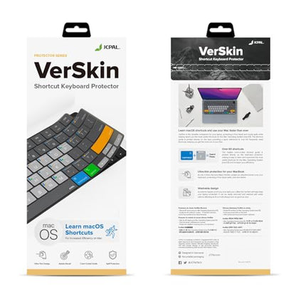 JCPal MacOS Shortcut Guide Keyboard Cover for 2020/2022 Apple MacBook Pro 13 inch and 2019 MacBook Pro 16 inch (US-Layout) - size: MacBook Pro 13” (20/22), MacBook Pro 16” (2019)