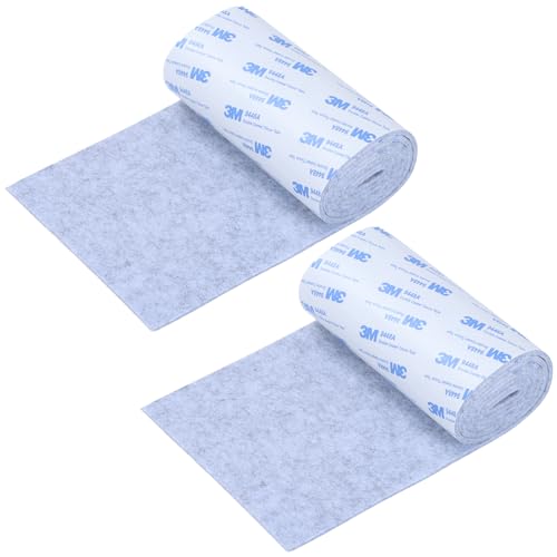 Felt Furniture Pads, Non Slip Self Adhesive Cuttable Felt Tape Gray Heavy Duty Felts Strip Roll for Protecting Hardwood Floors Chair Wall Protector (40 x 5 x 0.12 Inch, 2 Pack) - color: Grey, size: 5" x 40" (2 Pack)