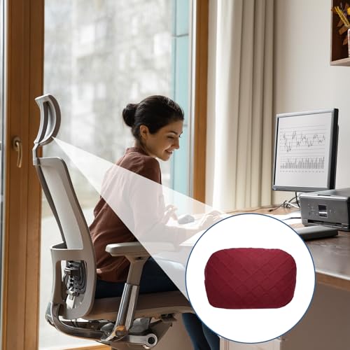 uxcell Office Chair Pillow Cover, Office Chair Headrest Attachment Mesh Removable Headrest Protector for Home Desk Computer Chairs, Red - color: Red