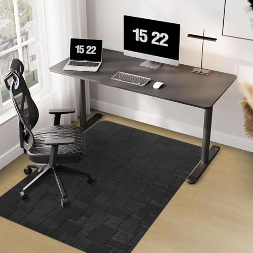 Office Chair Mat for Hard Floor, 48x36 inches Computer Chair Mat, Multi-Purpose Desk Floor Protector for Work, Home, Gaming - color: Blacka32, size: 48x36 inches