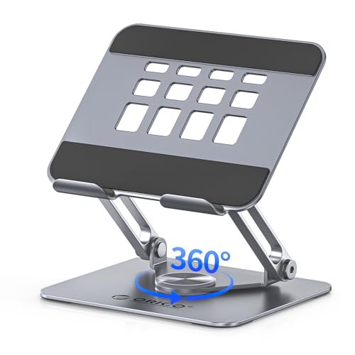 ORICO 360° Rotating Tablet Stand, Height Adjustable Aluminum Alloy Holder for Desk, Foldable Design for iPad Pro/Air/Mini up to 12.9", Samsung Galaxy Tab, Kindle & Switch - FB2, Gray - color: Gray